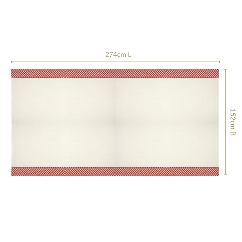 Checkered Border 8 Seater Table Cloth 274x152cm