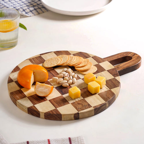 Checkered Indian Rosewood Cheese Platter