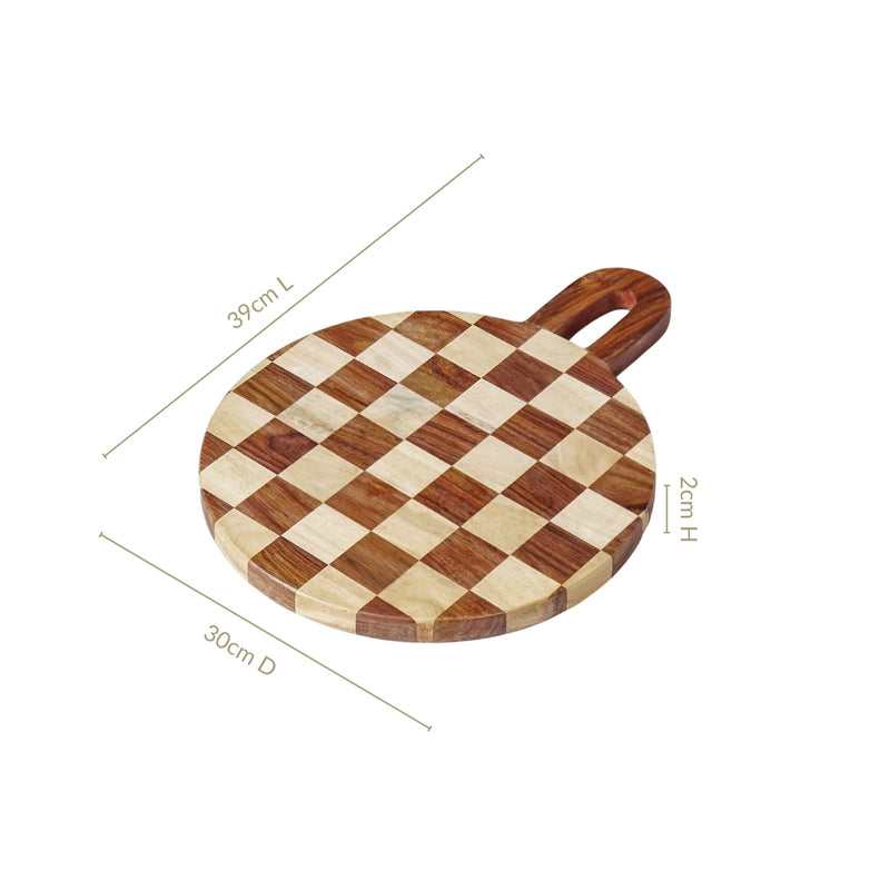 Checkered Indian Rosewood Cheese Platter