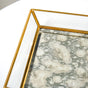 Abstract Design Printed Glass Vanity Tray Set Of 2- Decorative tray, glass tray, trinket tray, gold tray, mirror tray, coffee table tray