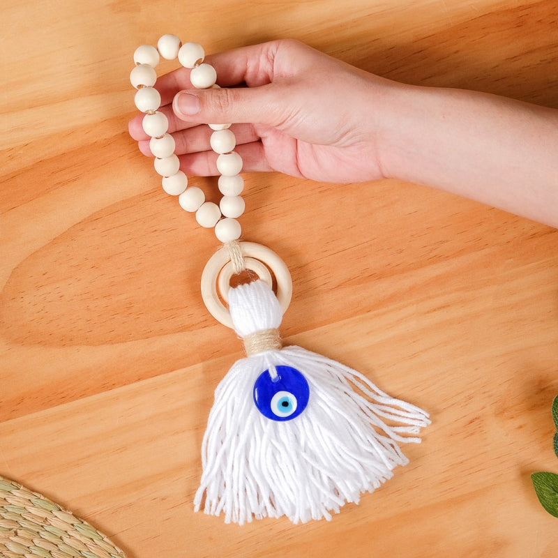 Beaded Evil Eye Wall Hanging Set Of 2- Wall hanging, wall decor, decor for living room, evil eye wall hanging, evil eye decor