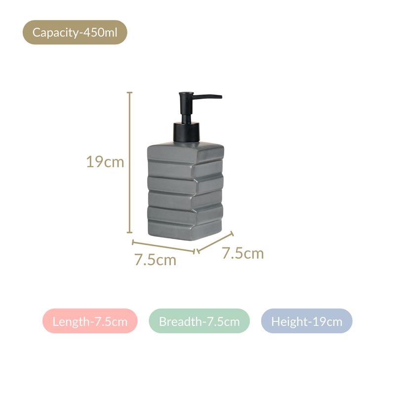 Brick Design Handwash Dispenser Grey 450ml
