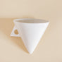 Conical Espresso Cup With Stand Set Of 2 90ml - Coffee cups, white coffee cups, white ceramic cups, coffee cups with stand