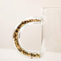 Gold Sparkle Glass Coffee Mug Set Of 2 425ml