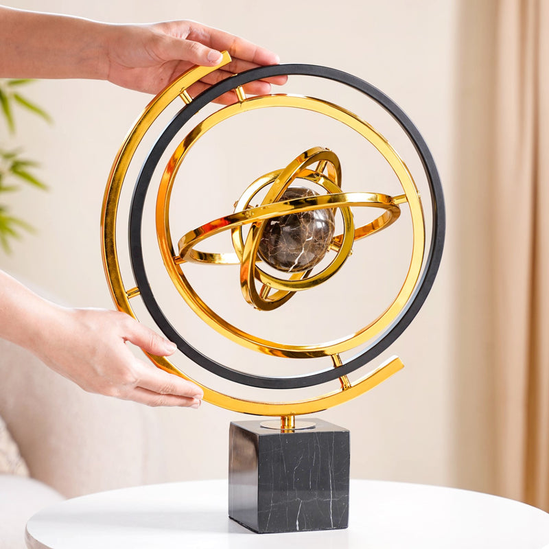 Metal Armillary Sphere Decor Showpiece