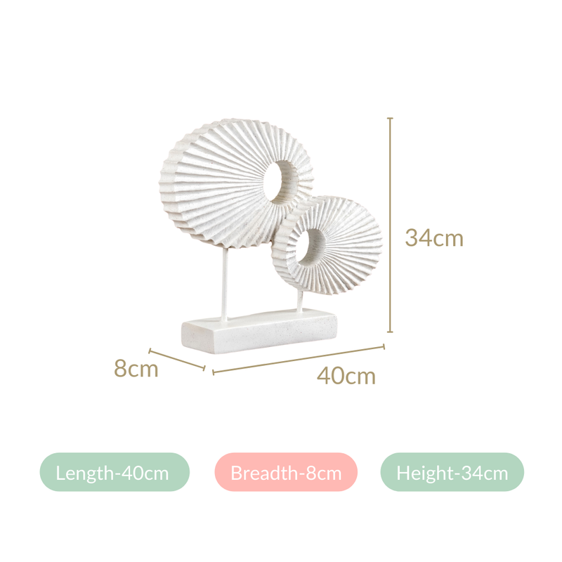 Nordic Twin Decorative Showpiece White