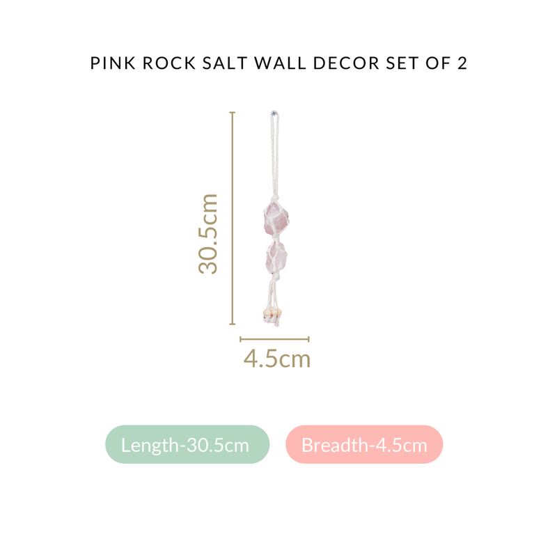 Pink Rock Salt Wall Decor Set Of 2