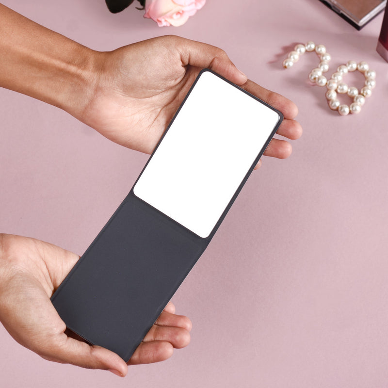 Chic Pocket Mirror White- Chic Pocket Mirror, White Pocket Mirror, Stylish Pocket Mirror, Compact White Mirror, Elegant Pocket Mirror