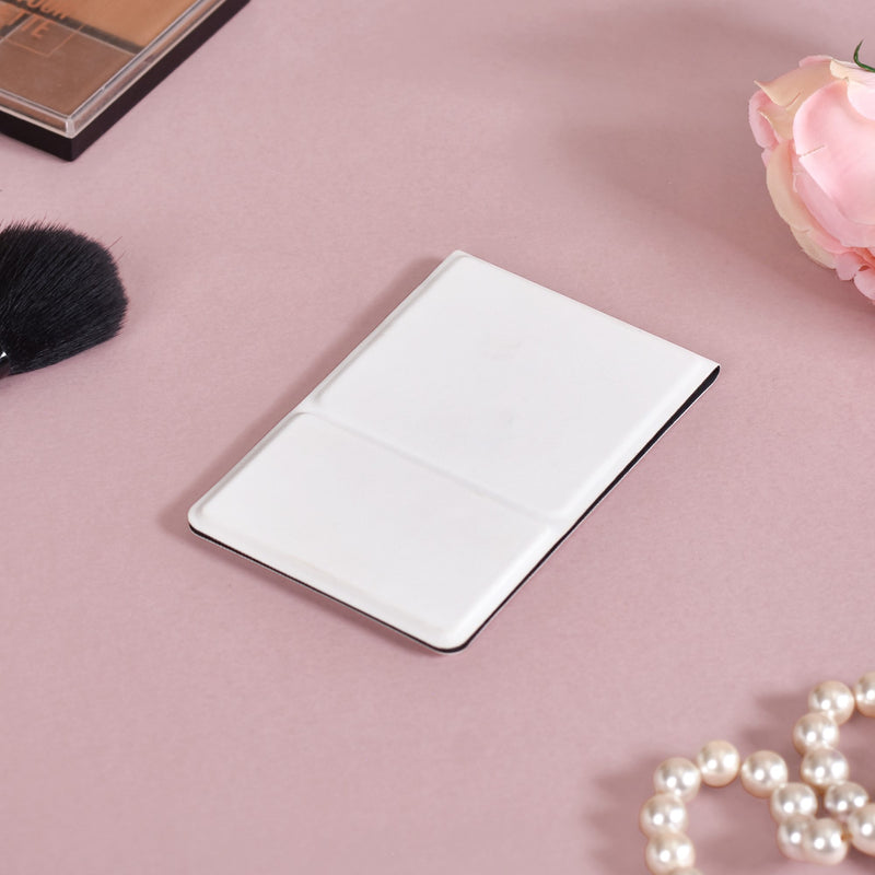 Chic Pocket Mirror White- Chic Pocket Mirror, White Pocket Mirror, Stylish Pocket Mirror, Compact White Mirror, Elegant Pocket Mirror