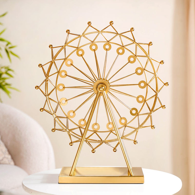 Miniature Rotating Ferris Wheel Metal Showpiece
