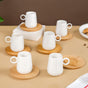 Chic Espresso Coffee Cup And Saucer Set Of 6 100ml