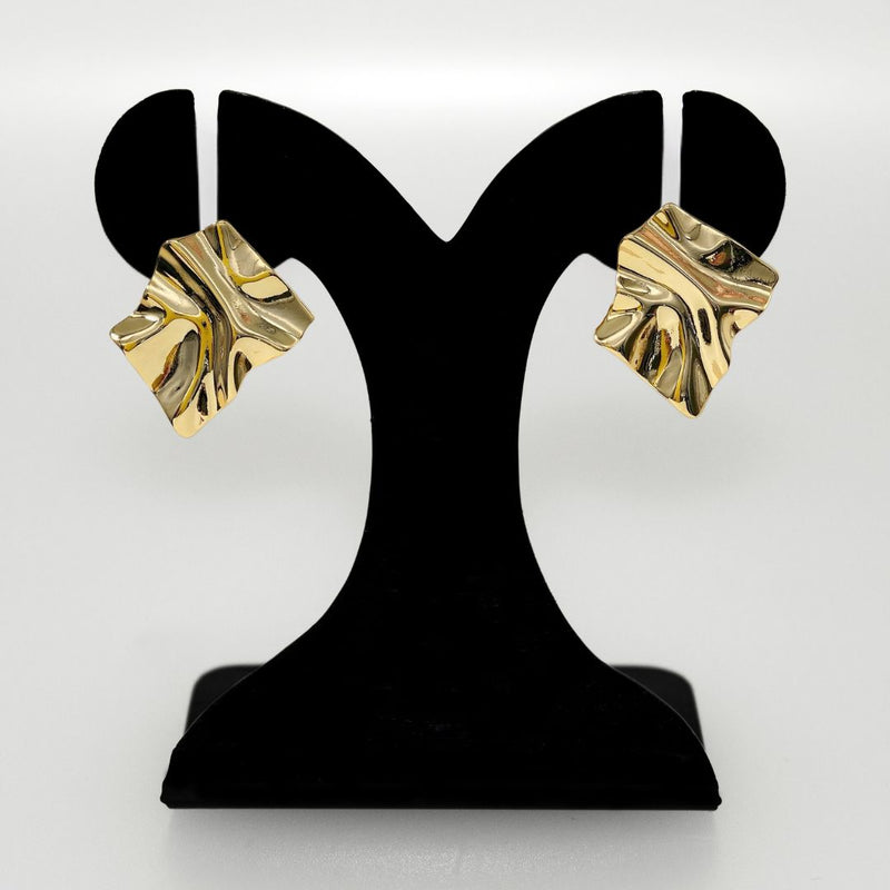 Chisel Stud Earrings Gold