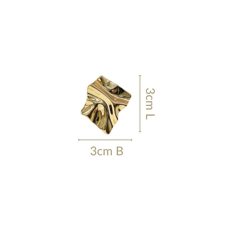 Chisel Stud Earrings Gold