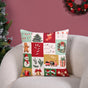 Christmas Chronicles Embroidered Cotton Cushion Cover 39x39cm