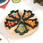 Set Of 5 Tree Snack Bowls With Wooden Rotating Tray 100ml