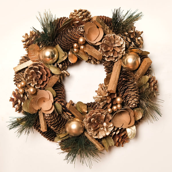 Golden Forest Sustainable Decorative Wreath