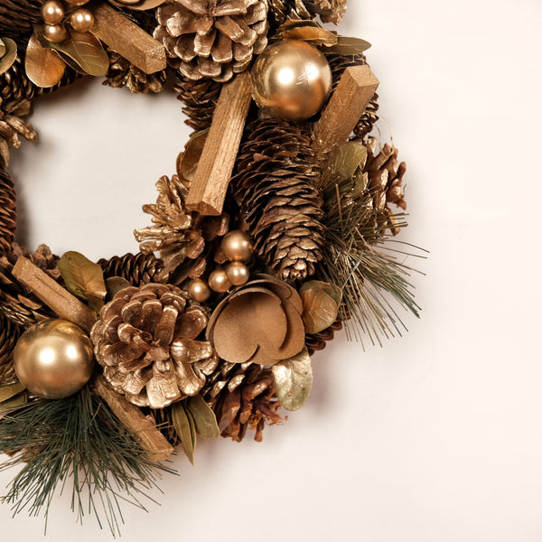 Golden Forest Sustainable Decorative Wreath