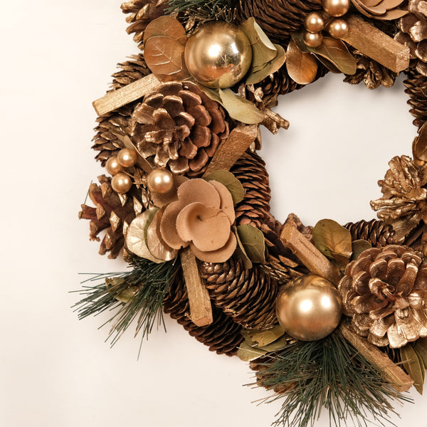 Golden Forest Sustainable Decorative Wreath