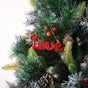 Love Christmas Ornament Set of 2 Red