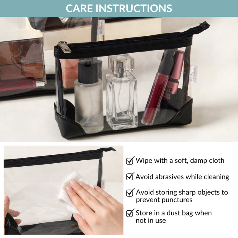 Classic Travel Pouch Set Of 3 Black