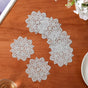 Silver Snowflake Coaster Set Of 6