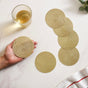 Gold Round Coaster Set Of 6