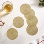 Gold Round Coaster Set Of 6