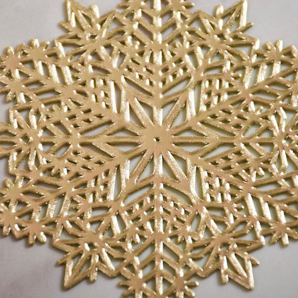 Gold Snowflake Coaster Set Of 6