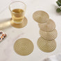 Gold Round Coaster Set Of 6