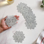 Silver Snowflake Coaster Set Of 6