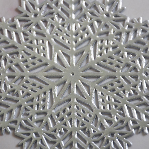 Silver Snowflake Coaster Set Of 6