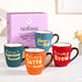 Coffee Quotes Ceramic Mug Set Of 4