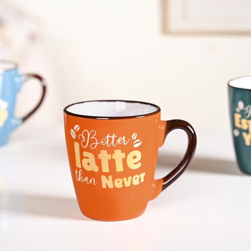 Coffee Quotes Ceramic Mug Set Of 4