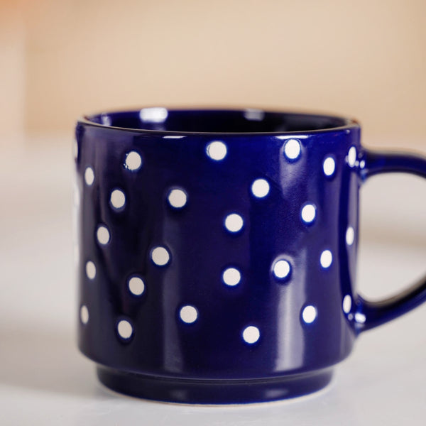 Navy Blue Stackable Cups Set Of 4 220ml