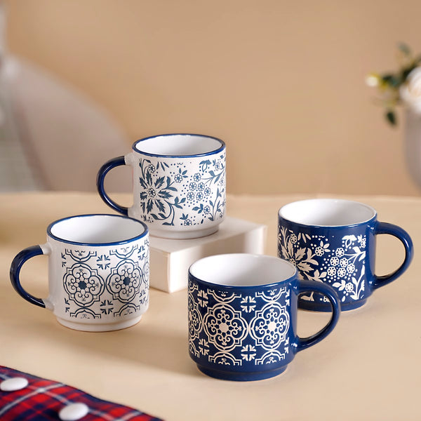 Ceramic Cups - Buy Stackable Coffee Mug Set Online In India