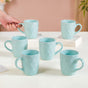 Chai Coffee Cup Light Blue Set Of 6 220ml - Coffee mugs, ceramic mug set, coffee mug set, blue coffee mugs, tea cups, tea cup set