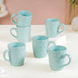 Chai Coffee Cup Light Blue Set Of 6 220ml - Coffee mugs, ceramic mug set, coffee mug set, blue coffee mugs, tea cups, tea cup set