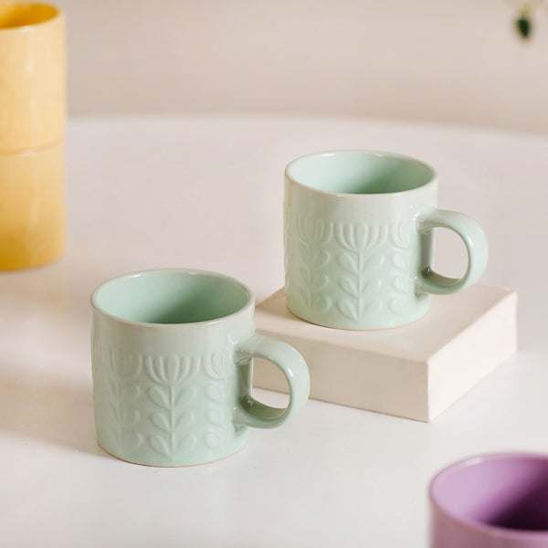 Multicolour Coffee Mugs Set Of 8 220ml