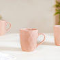 Subtle Pink Cup Set Of 6 Ideal For Tea Coffee 220ml - Coffee mugs, ceramic mug set, coffee mug set, pink ceramic mugs, ceramic mug set of 6