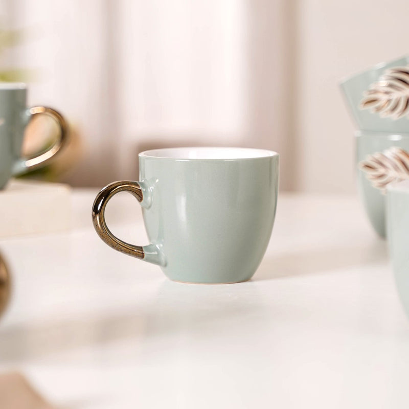 Pastel Hygge Coffee Cups Set Of 6 250ml - Tea cups, tea cup set, coffee cups, ceramic cups, ceramic tea cups, metallic tea cups