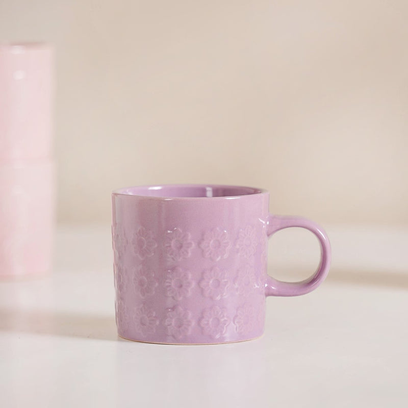 Eclectic Mugs Set Of 8 Multicolour 220ml - Pastel coffee mugs, tea cups, tea cup set, ceramic tea cups, coffee mugs, ceramic mugs, coffee mug set