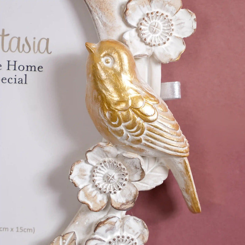 Bird Decor Wall Photo Frame 13"x6.5"- Photo frame, wall frame, round photo frame, decorative photo frame, wall decor, picture frames
