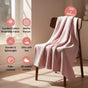 Combed Cotton Waffle Sofa Throw Blanket Pink 220x200cm