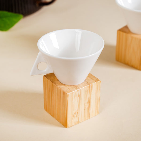 Conical Espresso Cup With Stand Set Of 2 90ml