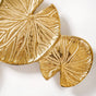 Golden Lotus Leaf Cluster Decorative Tray