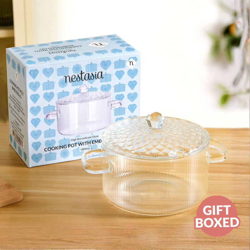 Cooking Pot With Embossed Lid 1800ml