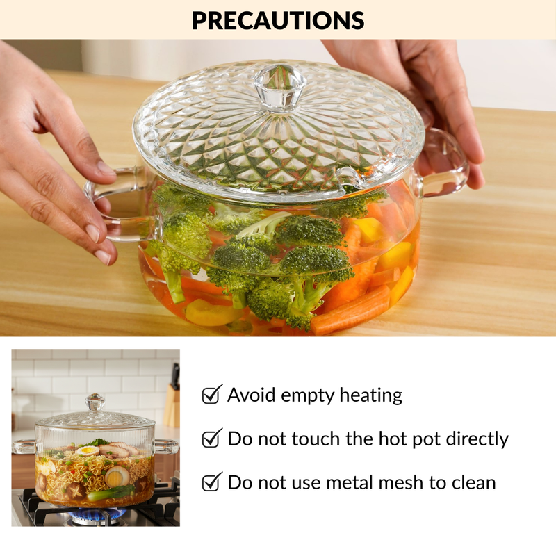 Cooking Pot With Embossed Lid 1800ml