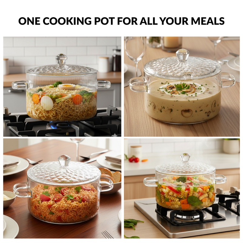 Cooking Pot With Embossed Lid 1800ml