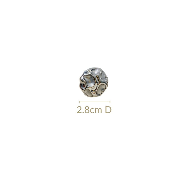 Cosmic Craters Studs Silver