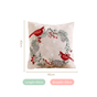 Winter Songbirds Decorative Cotton Cushion Cover 40x40cm